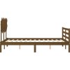 Rám postele s čelem Small Double masivní dřevo [3195258] (Barva Šedá)