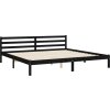 Rám postele s čelem Super King Size masivní dřevo [3194070] (Barva Černá)