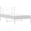 Kovový rám postele s čelem 107 x 203 cm [374384] (Barva Bílá)