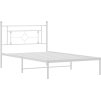 Kovový rám postele s čelem 107 x 203 cm [374384] (Barva Bílá)