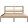 Rám postele s čelem 150x200 cm masivní borovice [3306049] (Barva Přírodní)