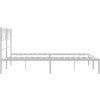 Kovový rám postele s čelem 140 x 200 cm [355513] (Barva Bílá)