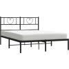 Kovový rám postele s čelem 140 x 200 cm [355513] (Barva Bílá)