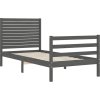 Rám postele s čelem Single masivní dřevo [3194995] (Barva Černá)
