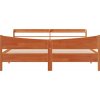 Rám postele s čelem 200 x 200 cm masivní borové dřevo [3307032] (Barva Přírodní)