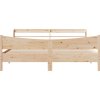 Rám postele s čelem 200 x 200 cm masivní borové dřevo [3307032] (Barva Přírodní)