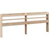 Rám postele s čelem 200 x 200 cm masivní borové dřevo [3307032] (Barva Přírodní)