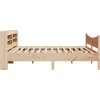 Rám postele s čelem 200 x 200 cm masivní borové dřevo [3307032] (Barva Přírodní)