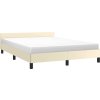 Rám postele s čelem bez matrace 140x190 cm [347497] (Barva Krémová)