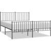 Kovový rám postele bez matrace s nožním čelem 160x200 cm [350885] (Barva Černá)