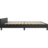 Rám postele s čelem bez matrace 200x200 cm [347519] (Barva Černá)