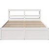 Rám postele s čelem 135 x 190 cm masivní borovice [3306358] (Barva Bílá)