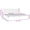 Kovový rám postele s čelem 180 x 200 cm [350935] (Barva Bílá)