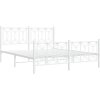 Kovový rám postele bez matrace s nožním čelem 160x200 cm [376198] (Barva Bílá)