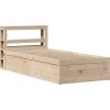 Rám postele s čelem 75 x 190 cm masivní borovice [3306366] (Barva Přírodní)