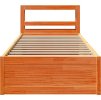 Rám postele s čelem 75 x 190 cm masivní borovice [3306366] (Barva Přírodní)