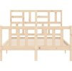 Rám postele s čelem Small Double masivní dřevo [3193046] (Barva Přírodní)