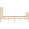 Rám postele s čelem Small Double masivní dřevo [3193046] (Barva Přírodní)