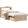 Rám postele s čelem 90 x 190 cm masivní borovice [3306364] (Barva Bílá)