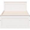 Postele bez matrace s čelem 90 x 190 cm borovice [3308787] (Barva Bílá)