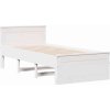 Postele bez matrace s čelem 90 x 190 cm borovice [3308787] (Barva Bílá)