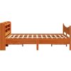 Rám postele s čelem 120 x 200 cm masivní borové dřevo [3307047] (Barva Přírodní)