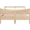 Rám postele s čelem 120 x 200 cm masivní borové dřevo [3307047] (Barva Přírodní)