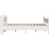 Rám postele s čelem 160 x 200 cm masivní borové dřevo [3307039] (Barva Bílá)