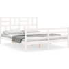 Rám postele s čelem King Size masivní dřevo [3194902] (Barva Bílá)