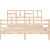 Rám postele s čelem King Size masivní dřevo [3194902] (Barva Bílá)