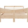 Rám postele s čelem 140 x 190 cm masivní borovice [3307058] (Barva Voskově hnědá)