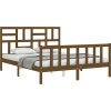 Rám postele s čelem King Size masivní dřevo [3193084] (Barva medová hnědá)