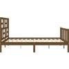Rám postele s čelem King Size masivní dřevo [3193084] (Barva medová hnědá)