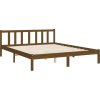Rám postele s čelem King Size masivní dřevo [3193084] (Barva medová hnědá)