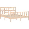 Rám postele s čelem King Size masivní dřevo [3193084] (Barva medová hnědá)