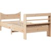 Rám postele s čelem 75 x 190 cm masivní borovice [3307070] (Barva Voskově hnědá)