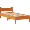 Rám postele s čelem 75 x 190 cm masivní borovice [3307070] (Barva Voskově hnědá)