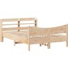 Rám postele s čelem 140 x 200 cm masivní borové dřevo [3307045] (Barva Bílá)