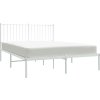 Kovový rám postele s čelem 140 x 200 cm [350932] (Barva Bílá)