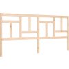 Rám postele s čelem 200 x 200 cm masivní dřevo [3193162] (Barva Bílá)