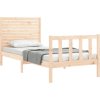 Rám postele s čelem Single masivní dřevo [3193174] (Barva medová hnědá)