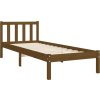 Rám postele s čelem Single masivní dřevo [3193174] (Barva medová hnědá)