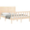 Rám postele s čelem Small Double masivní dřevo [3193176] (Barva Přírodní)