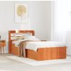 Rám postele s čelem 100 x 200 cm masivní borové dřevo [3307091] (Barva Voskově hnědá)