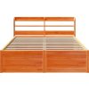 Rám postele s čelem 135 x 190 cm masivní borovice [3307100] (Barva Voskově hnědá)