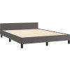 Rám postele s čelem 140x200 cm umělá kůže [3125577] (Barva Šedá)