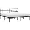 Kovový rám postele s čelem 183 x 213 cm [355713] (Barva Bílá)