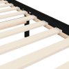 Rám postele s čelem 140 x 190 cm masivní dřevo [3194035] (Barva Černá)