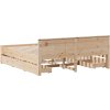 Postel bez matrace s čelem 200 x 200 cm borovice [3308753] (Barva Přírodní)