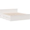 Postel bez matrace s čelem 200 x 200 cm borovice [3308753] (Barva Přírodní)